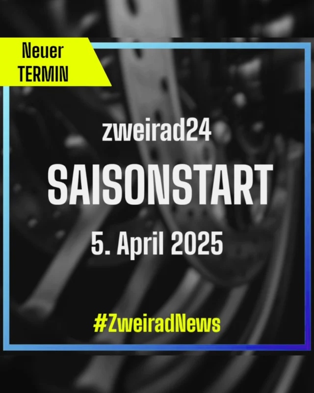 ⏳️| Der Countdown läuft ! 

Da wir YAMAHA als neuen Vertrags-Partner begrüßen dürfen und wir unseren Laden umgebaut haben, möchten wir dies zum Anfang der Saison gemeinsam mit euch feiern 🎉

NEUER TERMIN ‼️ 5. April 2025 ‼️ 9°°-16°°

❗️zweirad24
  Brakeler Str. 18
  33014 Bad Driburg

Wir freuen uns auf alle alten und neuen Gesichter 😎

☝🏻 Und denkt dran: Bei uns bekommt ihr nicht nur Motorräder, sondern auch (Non-) E-Bikes.

#saisonstart #ebikelife #nonebike #yamaha #zweirad24 #staytuned #baddriburg #rideyourway #motorradliebe #zweiradnews #zweirad24 #beta

#Werbung #Ad
